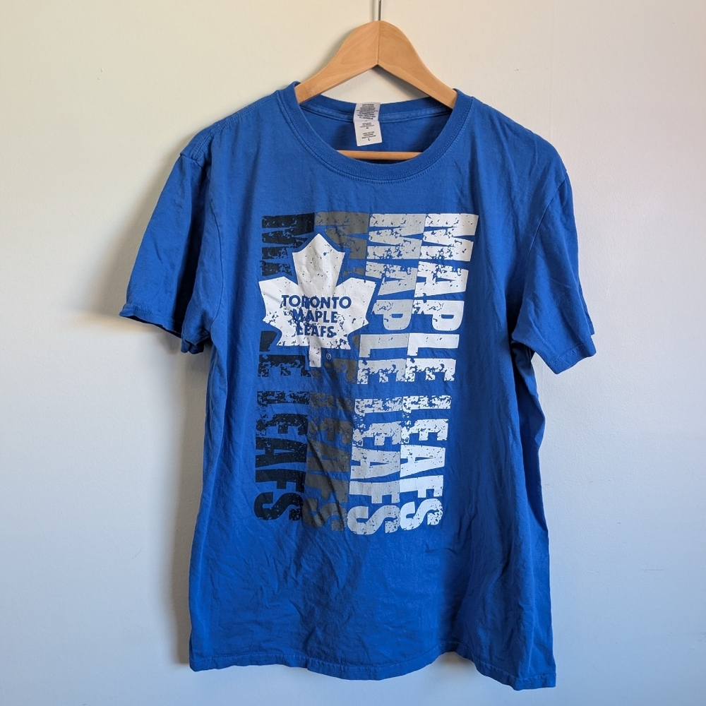Toronto Maple Leafs Men's Large (can fit Medium) Retro-Style T-Shirt Hockey NHL